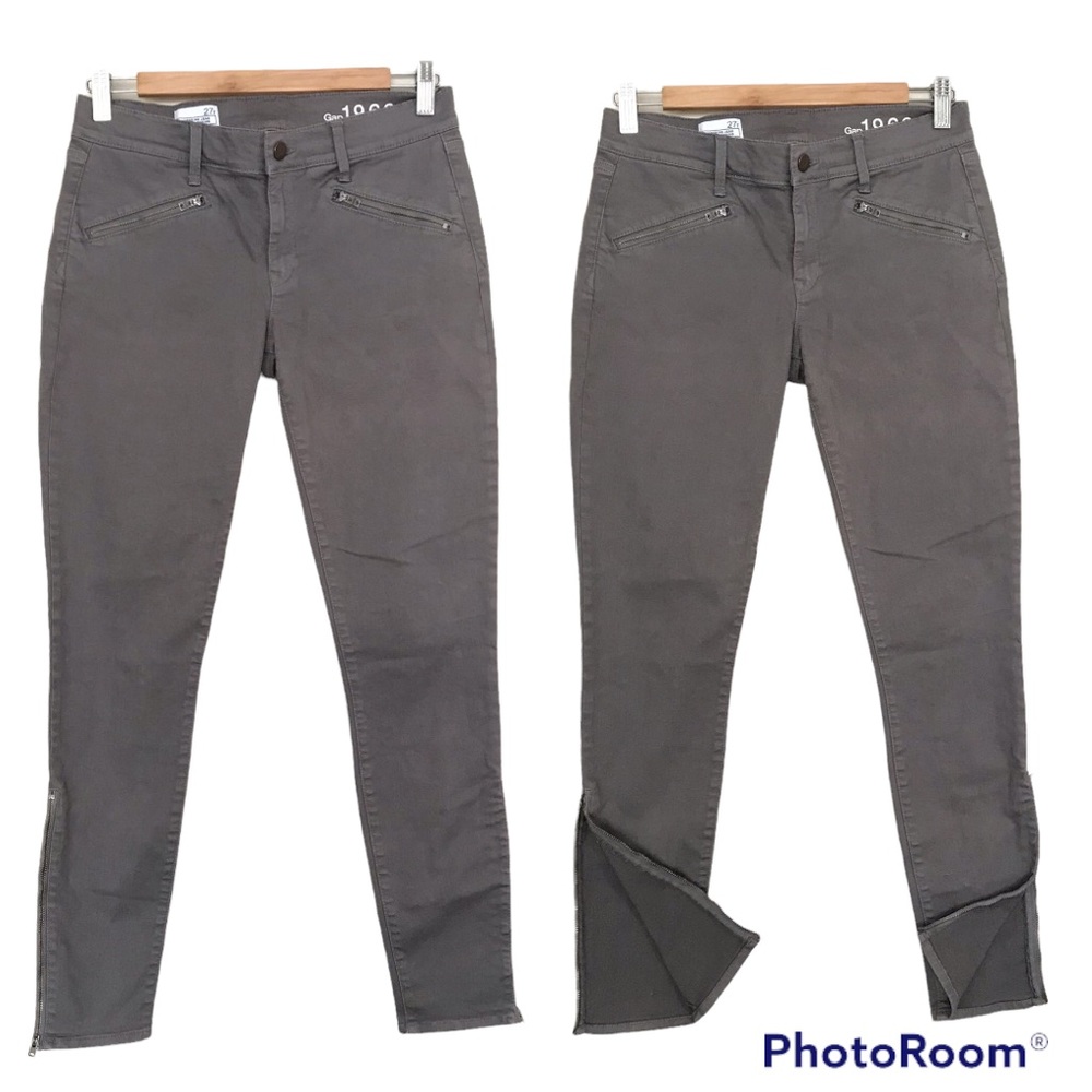 GAP Legging Jean | Zip Up Sides | Zipper Ankle Jeans | Grey Wash Denim